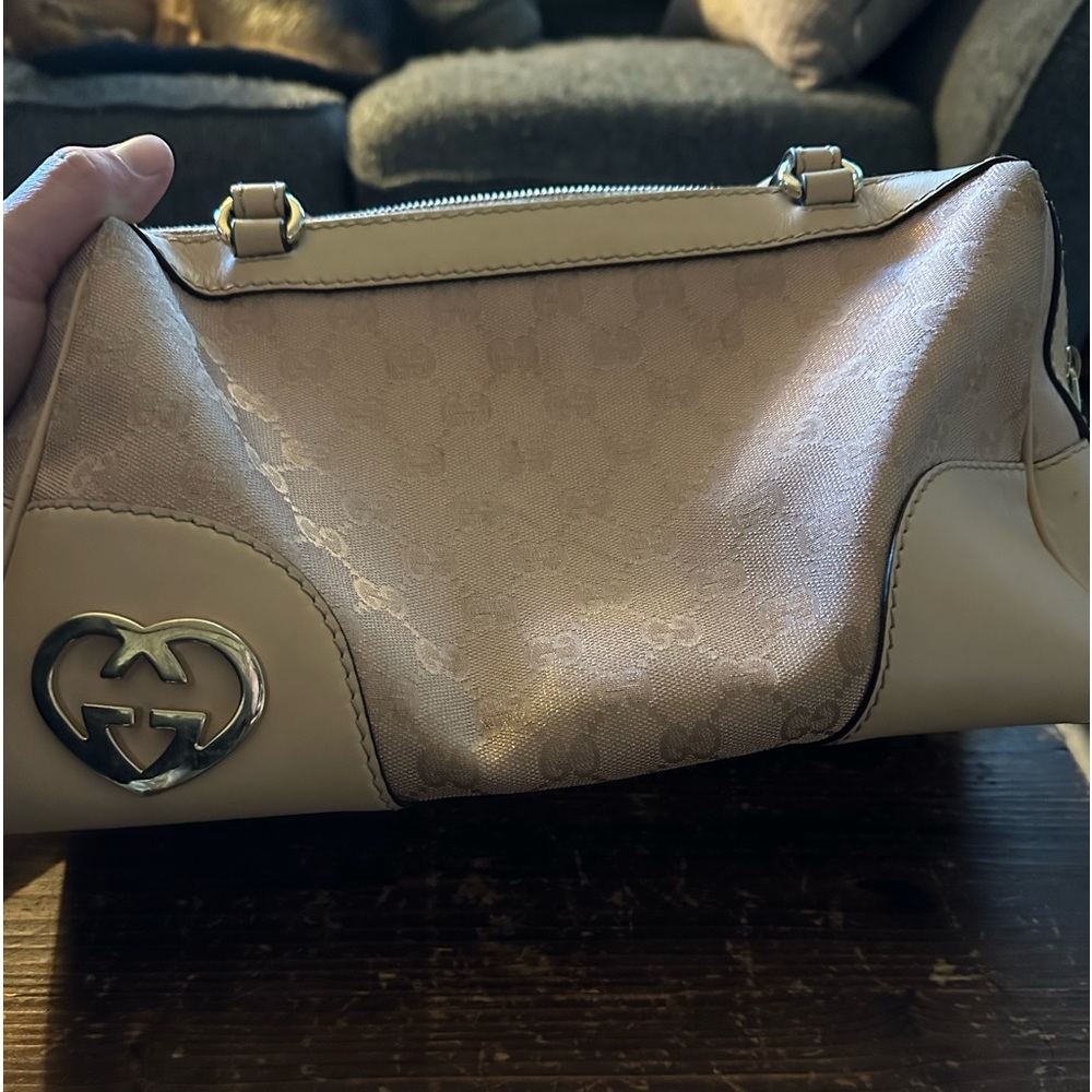 Gucci Pink and cream handbag, hardly used
